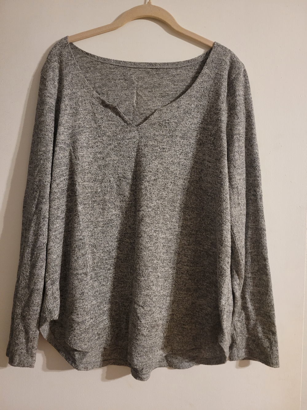 Maurices Gray V-Neck Lightweight Knit Pullover